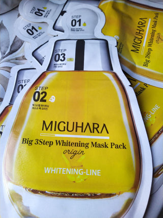 MIGUHARA Big 3 Step Whitening Mask Pack Origin mascarilla blanqueadora